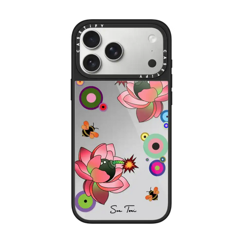 PINK FLOWER BOMB IPHONE CASE BY SUE TSAI