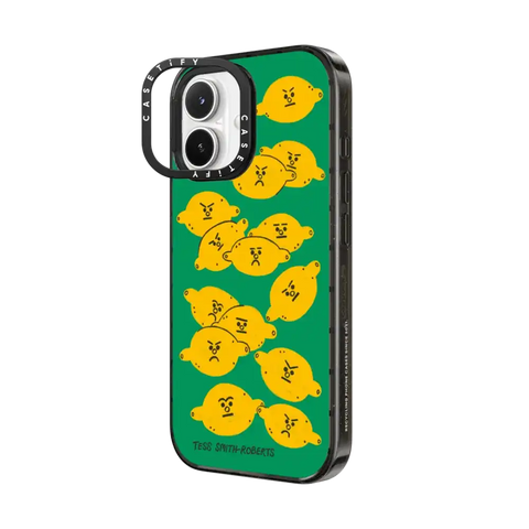 Angry Lemons iPhone Case by Tess Smith-Roberts