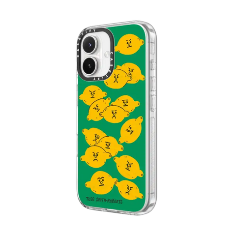 Angry Lemons iPhone Case by Tess Smith-Roberts