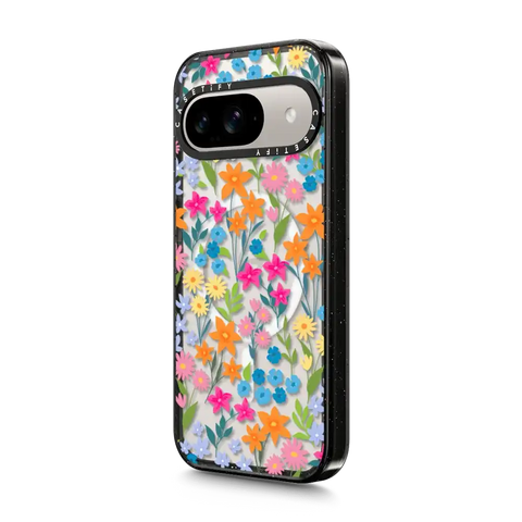 bright spring flowers - daisy floral pattern