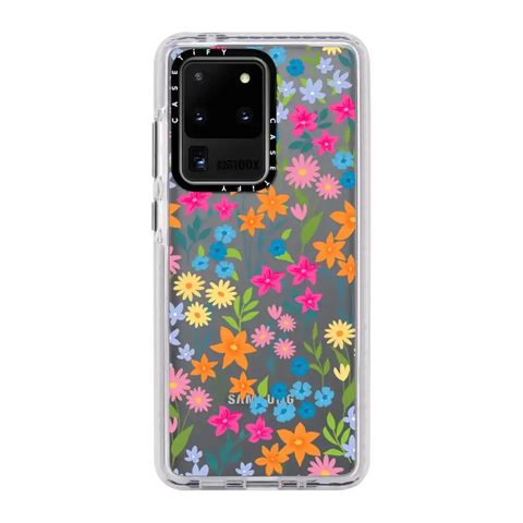 bright spring flowers - daisy floral pattern