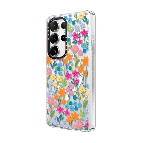 bright spring flowers - daisy floral pattern