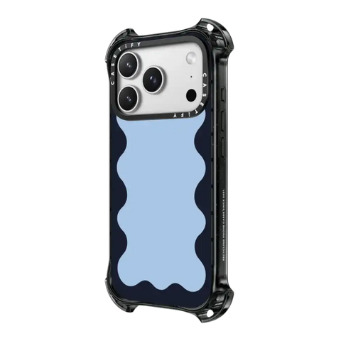 Blue Background Wavy Border