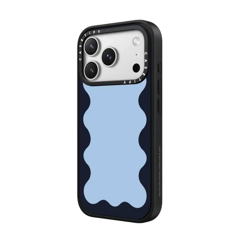 Blue Background Wavy Border
