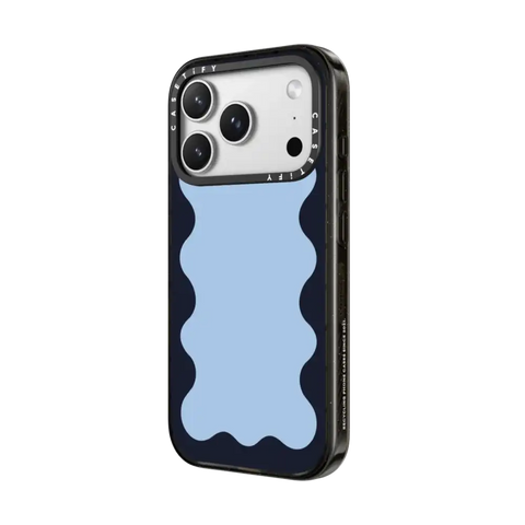 Blue Background Wavy Border