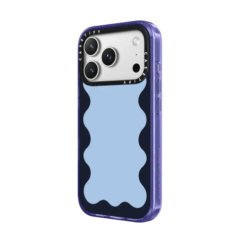 Blue Background Wavy Border