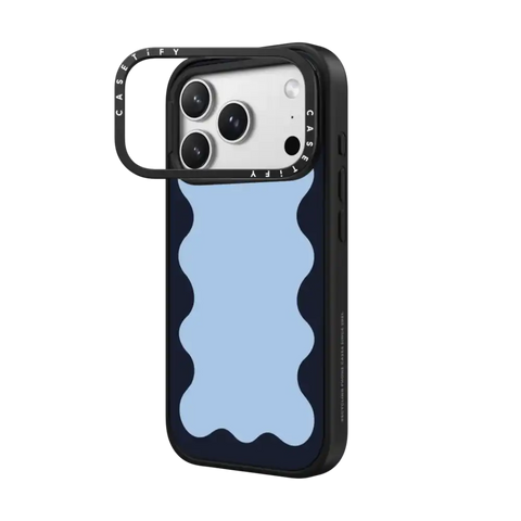 Blue Background Wavy Border