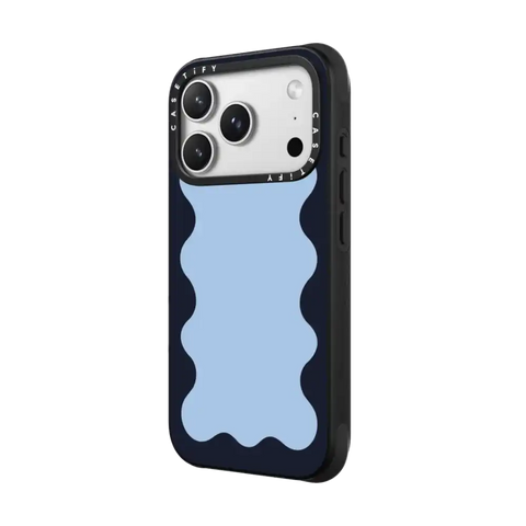 Blue Background Wavy Border
