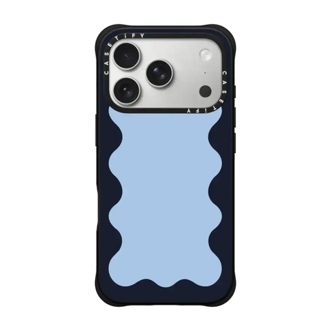 Blue Background Wavy Border
