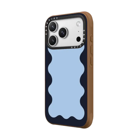 Blue Background Wavy Border