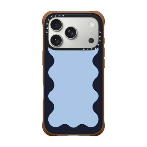 Blue Background Wavy Border