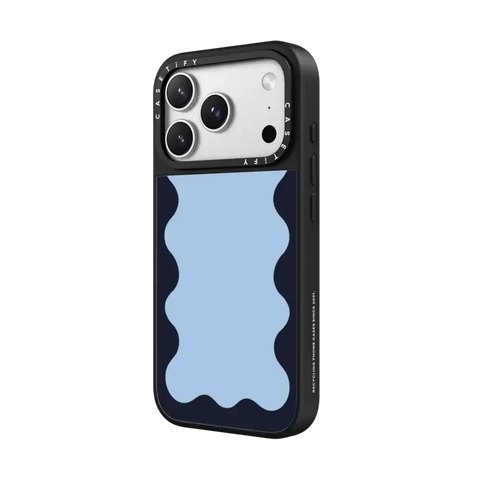 Blue Background Wavy Border