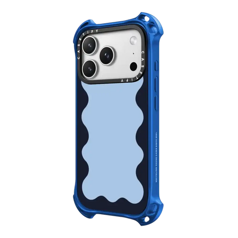 Blue Background Wavy Border