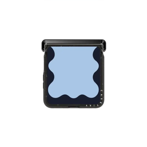 Blue Background Wavy Border