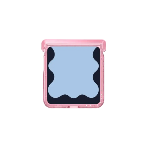 Blue Background Wavy Border