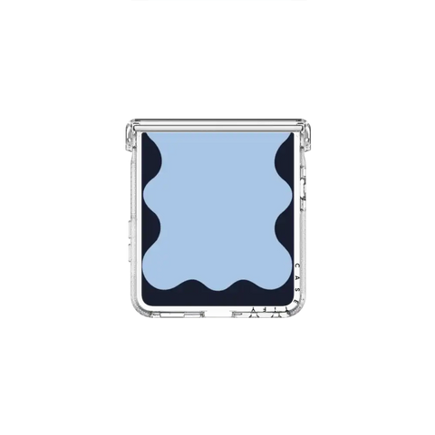 Blue Background Wavy Border