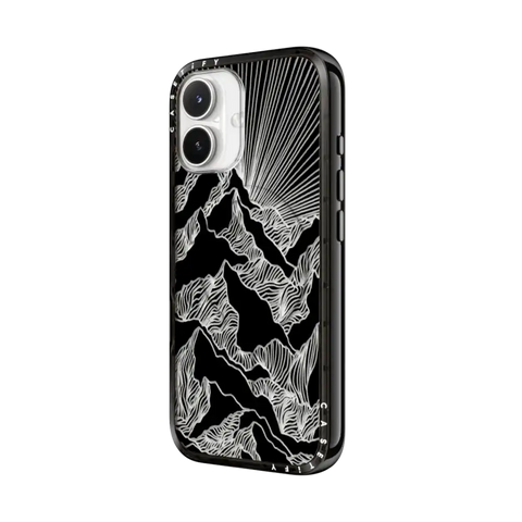 AIM HIGH 2, MOUNTAINS B&W MINIMALIST NATURE ILLUSTRATION