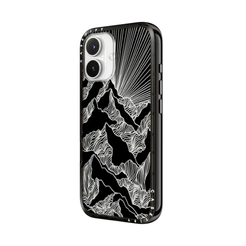 AIM HIGH 2, MOUNTAINS B&W MINIMALIST NATURE ILLUSTRATION