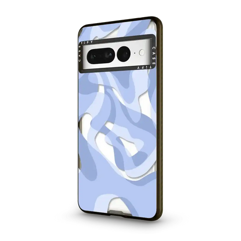 retro swirls in blue