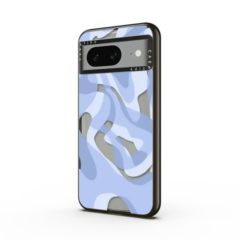 retro swirls in blue