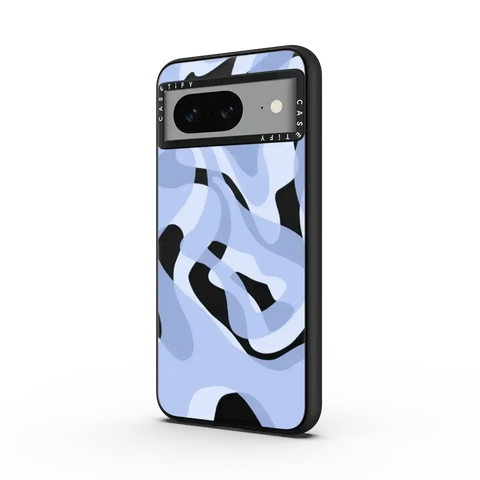 retro swirls in blue