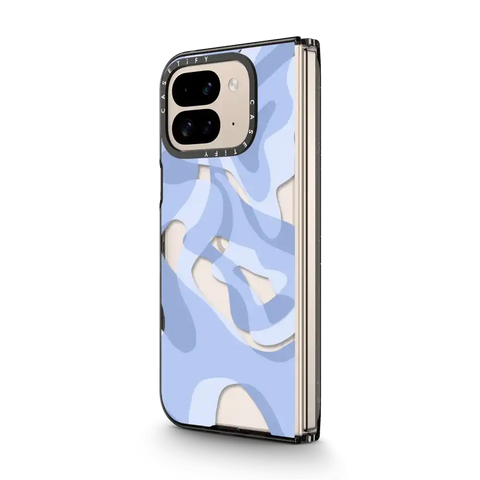 retro swirls in blue