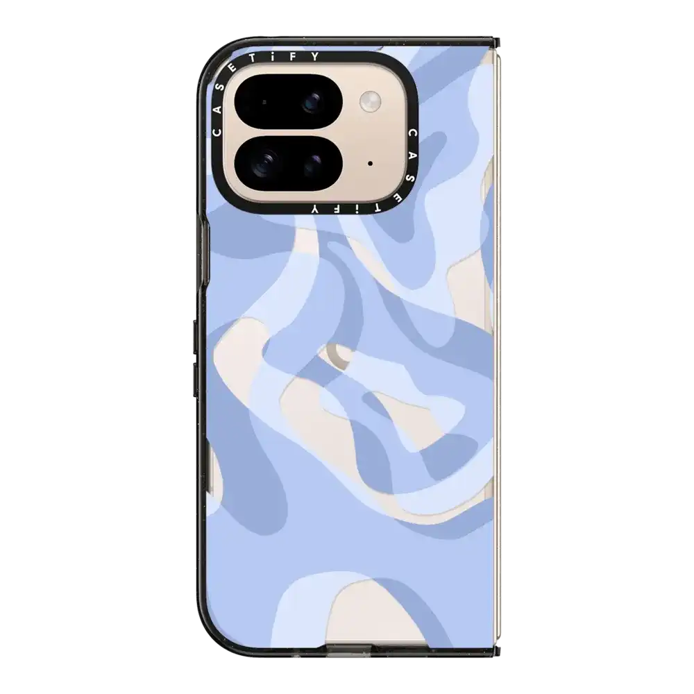 retro swirls in blue