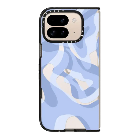 retro swirls in blue