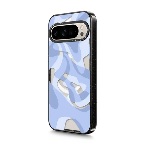 retro swirls in blue