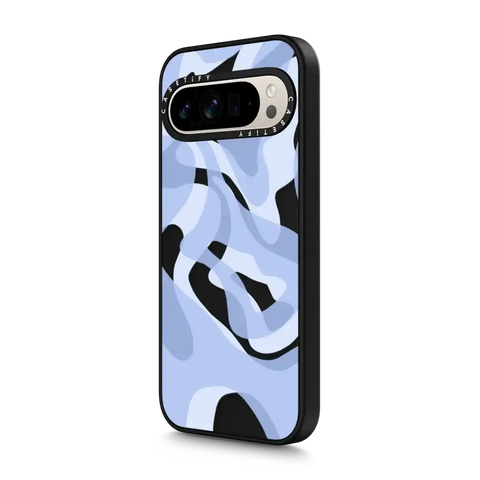 retro swirls in blue