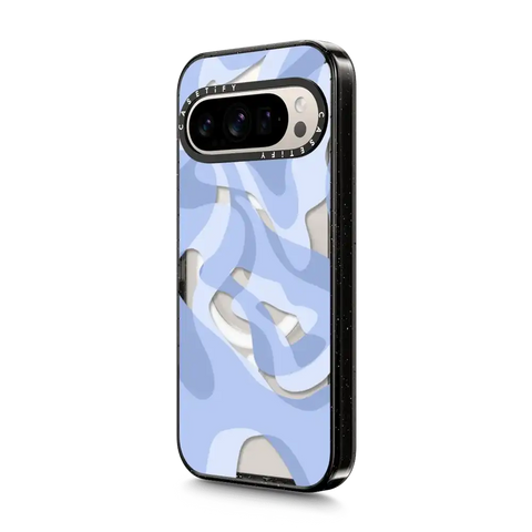 retro swirls in blue