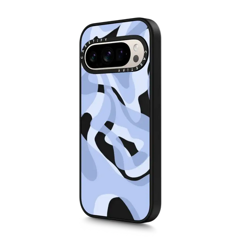 retro swirls in blue