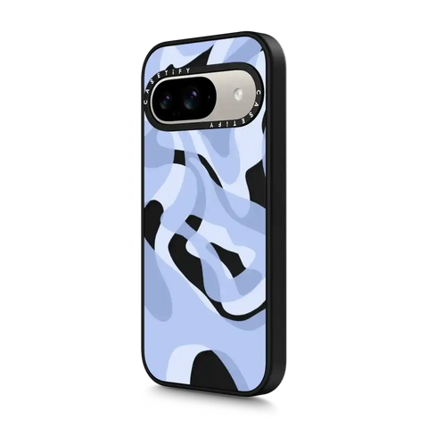 retro swirls in blue