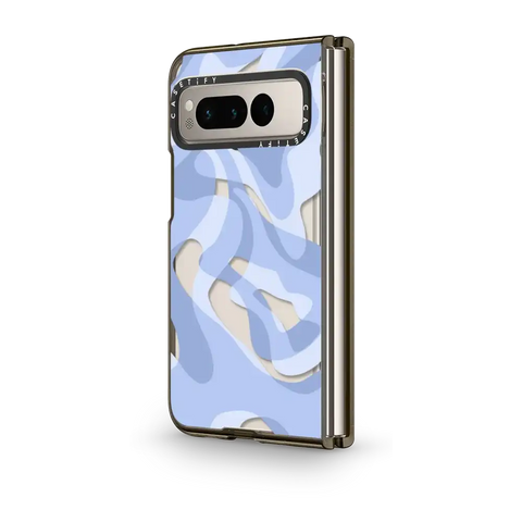 retro swirls in blue
