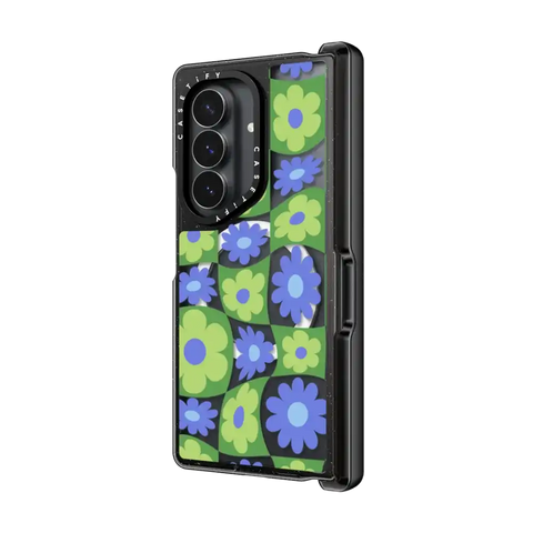 Warped Floral Checker