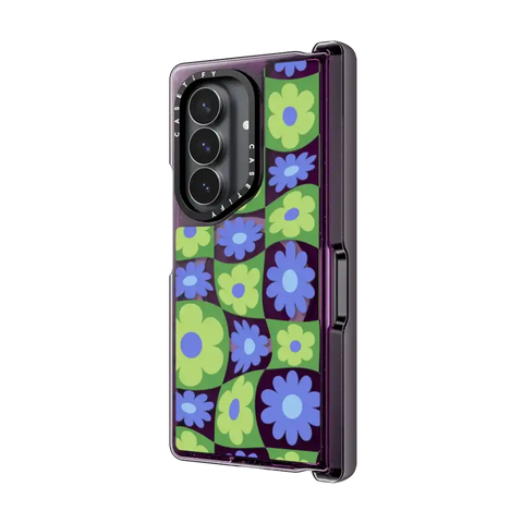 Warped Floral Checker