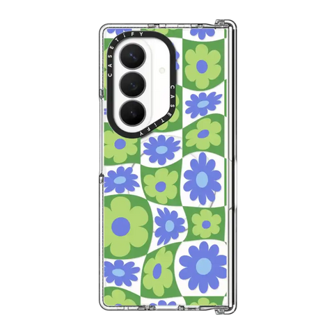 Warped Floral Checker
