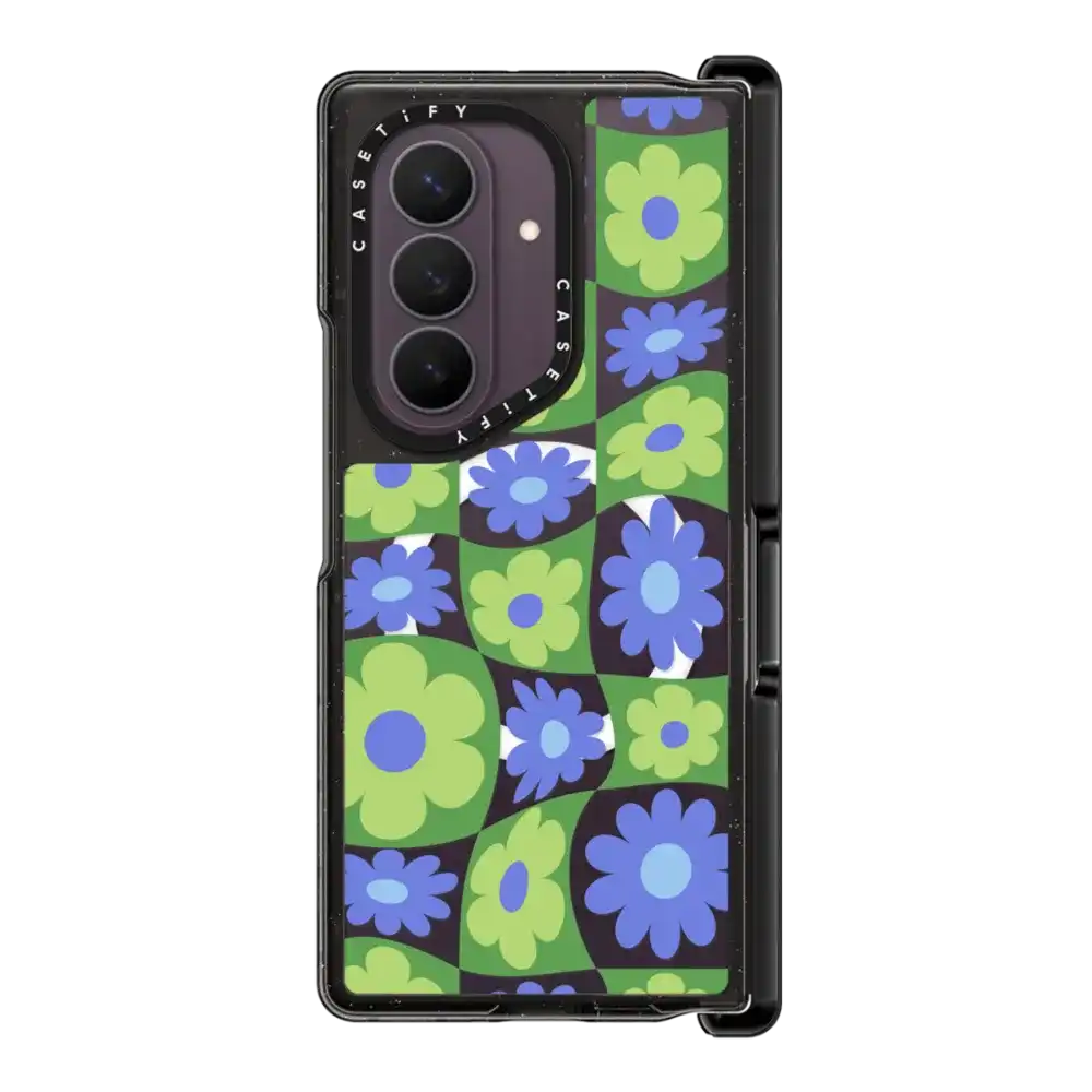 Warped Floral Checker