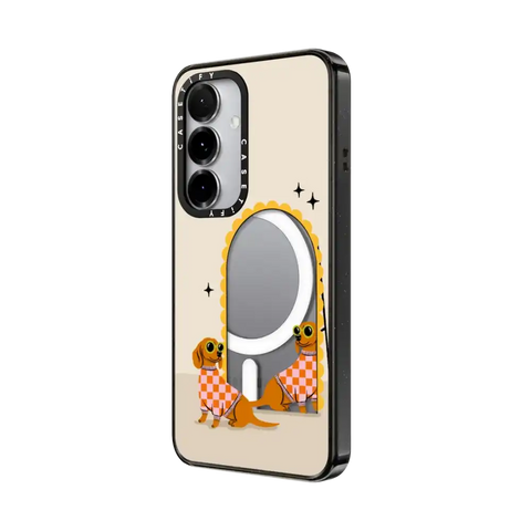 Checkered Dachshund Mirror