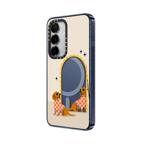 Checkered Dachshund Mirror