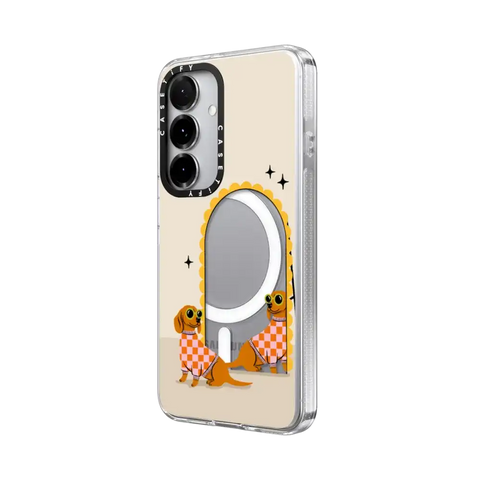 Checkered Dachshund Mirror