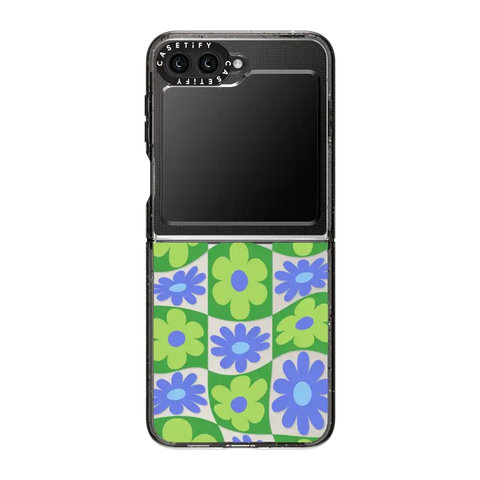 Warped Floral Checker