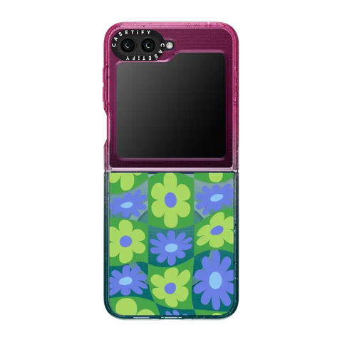 Warped Floral Checker