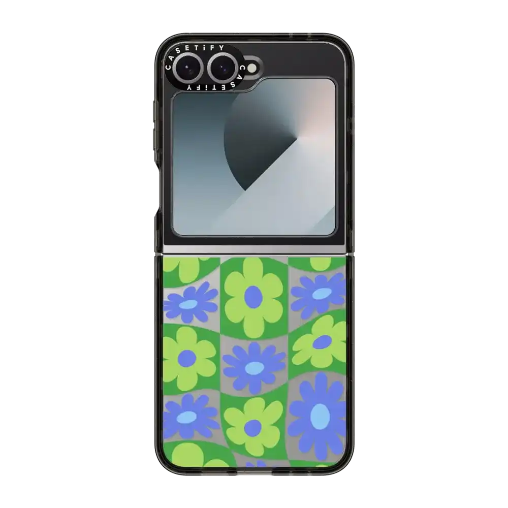 Warped Floral Checker