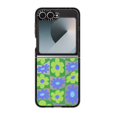 Warped Floral Checker