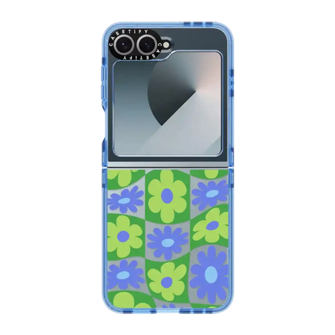 Warped Floral Checker