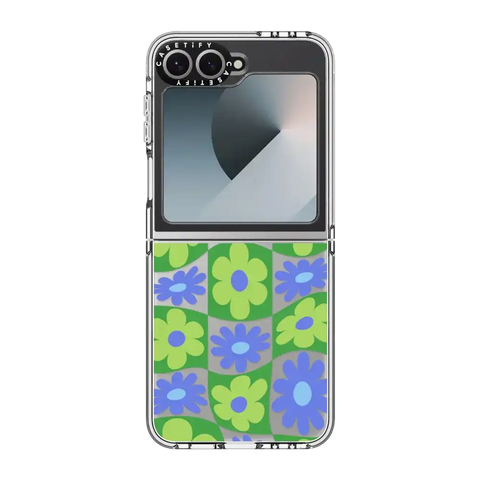 Warped Floral Checker