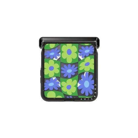 Warped Floral Checker