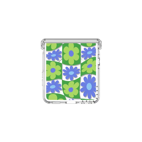 Warped Floral Checker