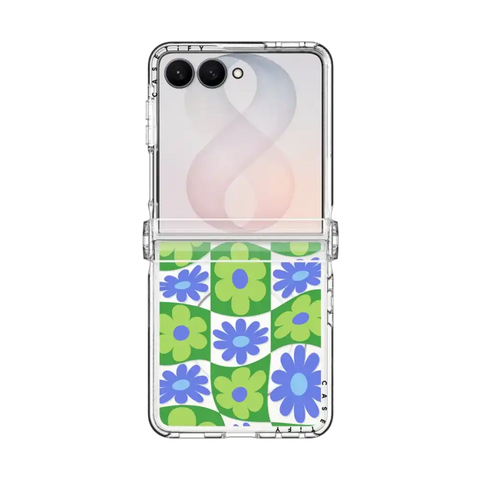Warped Floral Checker